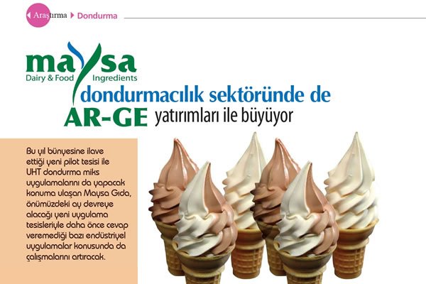 Maysa Gıda is Growing In Ice Cream Industry With The R&D Investments